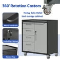 thumbnail image 2 of Heavy-Duty Metal Garage Storage Cabinet with Wheels - Sturdy and Durable Tool Storage Cabinet for Garage, Office, and Home Organizer Solutions, 2 of 21