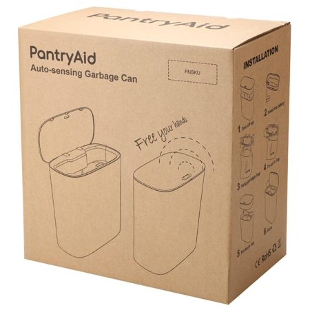 PantryAid- Touchless, Smart Motion Sensor- Odor Free Solution Trash Can- 3Gallon