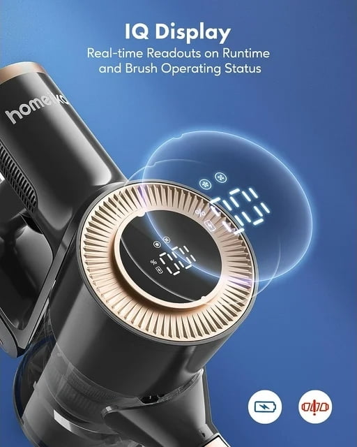 Homeika Cordless Vacuum Cleaner, 20Kpa Powerful Suction Vacuum with LED Display, 8 in 1 Lightweight Stick Vacuum with 30 Min Runtime Detachable Battery