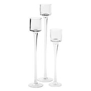 DIY Wedding Koyal Wholesale Long Stemmed Tealight Candle Holder, Set of 3