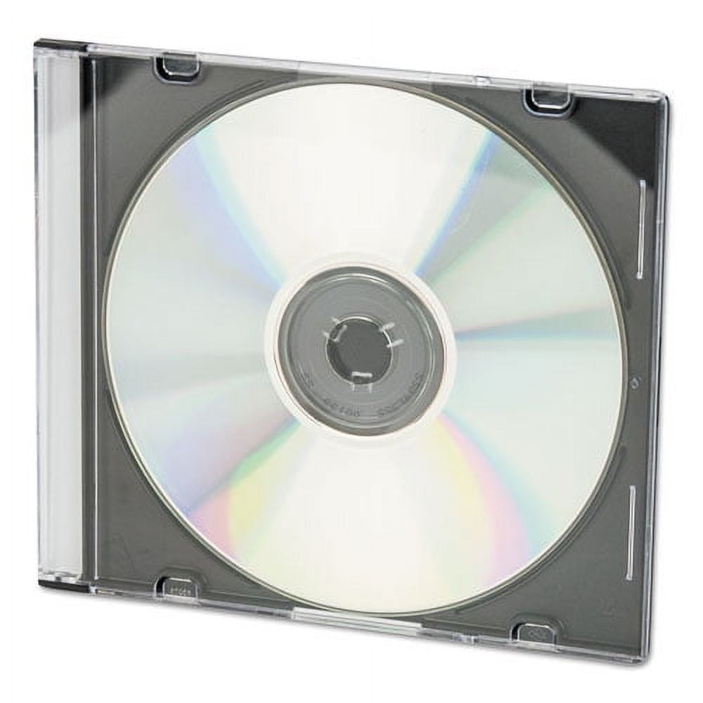 Cd/dvd Slim Jewel Cases, Clear/black, 25/pack | Bundle of 10