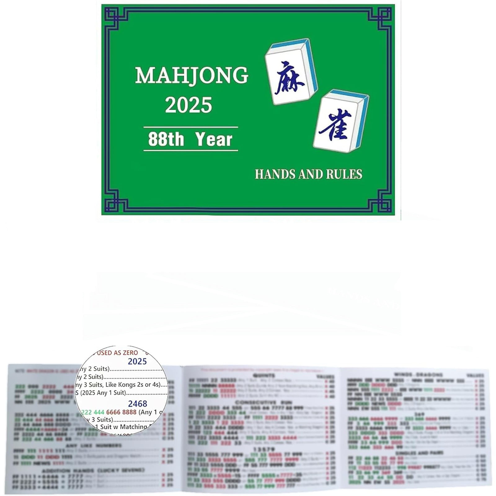 Mahjong 2025 Mahjong Cards Official Standard Hands