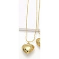 thumbnail image 3 of Puffy Puffed Heart Necklace – 14K Gold Plated Heart Chain with Charm, Hypoallergenic and Water-Resistant, Tarnish-Free Necklace, Elegant Chain Pendant Heart Necklace for Women, 3 of 6
