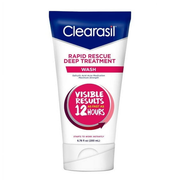 Clearasil Rapid Rescue Deep Treatment Wash, 6.78 Fl Oz (packaging may vary) (Pack of 4)