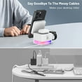 thumbnail image 4 of iPhone Wireless Charger, Cshidworld 3 in 1 Cube Wireless Charger Stand, 15W Fast Charging Station, Foldable Wireless Charger for iPhone 16/15/14/13/12 Pro Max, iWatch S2-10/Ultra, AirPods 2/3/4/Pro, 4 of 8