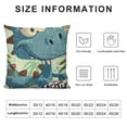 thumbnail image 5 of YINGXI Decorative Pillow Case Cute Animal Wild Cartoon Boy Throw Pillow Cover Square Accent Home Blue Green 22x22in, 5 of 5