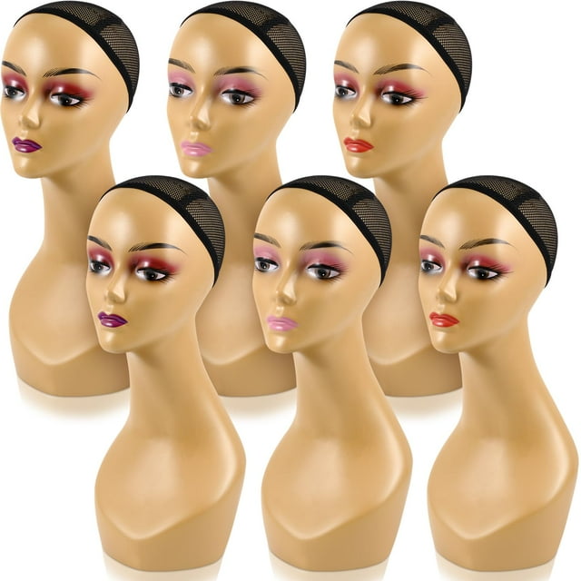 Cabeza de Maniquí Leinuosen 2 Femeninas Realistas 48 cm Plástico Marrón
