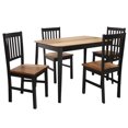 Costway 5 Pcs Mid Century Modern Black 29.5'' Dining Table Set 4 Chairs