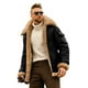 thumbnail image 1 of Chaqueta gruesa de imitación de piel para otoño e invierno, abrigo de color liso para hombre, abrigo cálido con solapa grande y grueso., 1 of 5