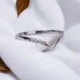 thumbnail image 3 of Diamond Curved Matching Band Women Stackable Wedding Band Art Deco Personalized Band Silver Anniversary Gift Band, 3 of 4