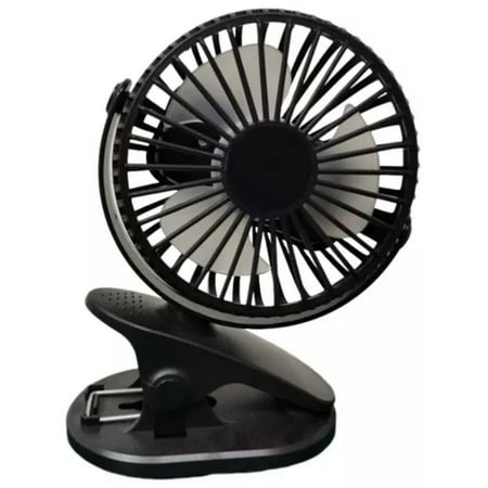 

BLOPQ 3 Speeds USB Rechargeable Mini Cooling Fan Clip On Desk Baby Stroller Portable-2000mAh Battery