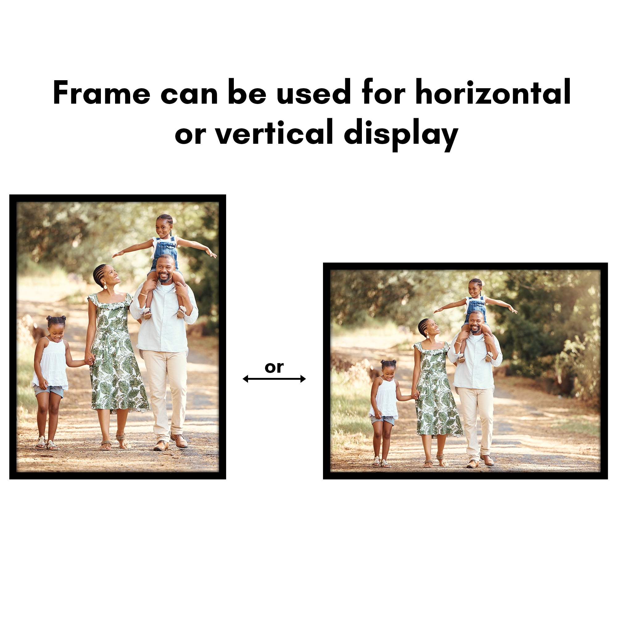 Americanflat 24x32 Poster Frame with Polished Plexiglass Streamline Collection Thin Border Wall - Black