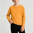 thumbnail image 5 of FAIWAD Boys Girls Long Sleeve Tops Kids Crewneck Casual Solid Color Pullover Basic School Daily Outdoor Clothes, 5 of 8