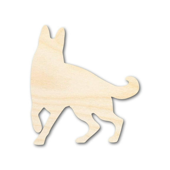 Unfinished Wood Guard Dog Silhouette 18" / 1/8"