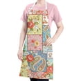 thumbnail image 5 of Pioneer Flower Floral Print Pattern Apron for Women and Men, Cotton Linen Waterproof with Pockets, Adjustable, 33x27 Inch for Kitchen, Gardening, BBQ, Salon, 5 of 6