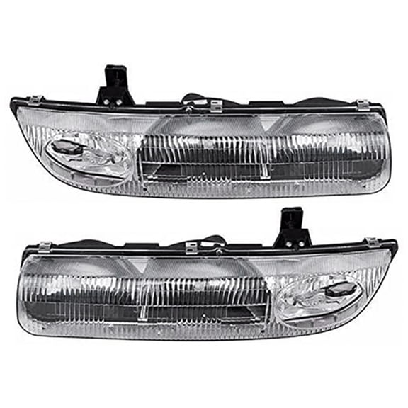New Pair Of Headlight Fits Saturn Sw2 Wagon 1996-99 21111170 21111169 Gm2502155