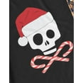 thumbnail image 4 of Old Glory Mens Skull And Cross Candy Canes Santa Long Sleeve T Shirt, 4 of 5