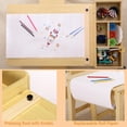 thumbnail image 4 of Luku Modern Toddler Craft Play Wood Activity Desk，Kids Art Table with Large Storage Shelves for Writing Drawing,Nursery, Children's Wooden Furniture for Daycare/Classroom/Home, 4 of 9