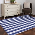 thumbnail image 3 of 3'x5' Area Rugs, Navy Blue Checkered Indoor Outdoor Area Rug for Living Room Bedroom, Farmhouse Blue White Buffalo Plaid Washable Bathroom Rugs Kitchen Floor Carpet Mats Home Decor Aesthetic, 3 of 8