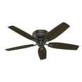 thumbnail image 3 of Hunter 52 inch Indoor Ceiling Fan with LED Light - Bronze Ceiling Fan with Pull Chain, For Bedroom, Living Room, or Kitchen, Low Profile Mount, No Remote, 5 Blades - Kenbridge 53379, Noble Bronze, 3 of 16