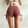 thumbnail image 5 of Levmjia Shorts For Women Plus Size Summer Women Wrinkled High Waist Hip Stretch Running Fitness Yoga Pants Biker Shorts, 5 of 7