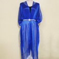 thumbnail image 1 of Chal de seda dividido para mujer, vestido de cena fino, borla decorativa, bufanda hueca protectora solar, 1 of 6