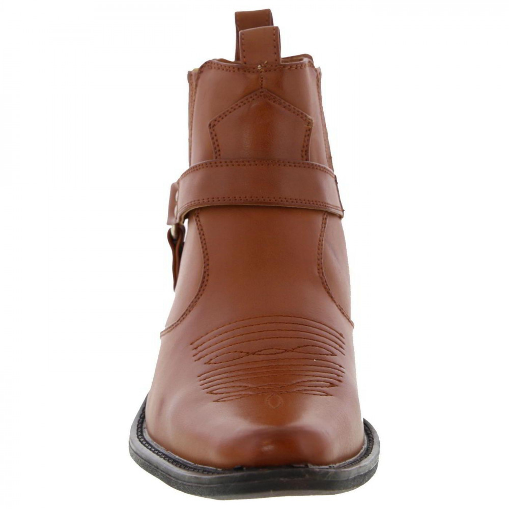 US Brass Mens Eastwood Cowboy Ankle Boots - image 5 of 5