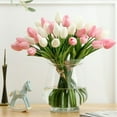 thumbnail image 3 of SPRING PARK 6Pcs Artificial False Tulip Flower White Fake Bouquet Home Wedding Party Decor, 3 of 7