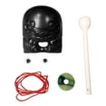 thumbnail image 3 of Milaget Guiros Percussion Instruments Guiro Frog with Mallet for Adults Boys Girls Black, 3 of 9