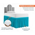 thumbnail image 2 of SGI Bedding Dorm Room Bed Skirt | Twin XL 32" Ruffled Microfiber Bed Skirt | Fade Resistant, Wrinkle Free, Anti-static, Decorative, Extra Storage Space, Clutter-Free | Turquoise Blue, 2 of 8