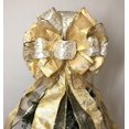thumbnail image 3 of Christmas Tree Top Bow Christmas Tree Big Bow Large Size Christmas Tree Decorative Bow-Beige Gold, 3 of 5