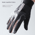 thumbnail image 2 of Guantes de invierno para mujer con forro de lana, pantalla táctil cálida e impermeable, guantes de ciclismo al aire libre, guantes deportivos antideslizantes, para hombre, 2 of 5