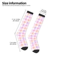 thumbnail image 2 of KLL Heart Buffalo Plaid Print Cool Socks Men's Women's Crew Socks Funny Crazy Novelty Stockings, 2 of 6