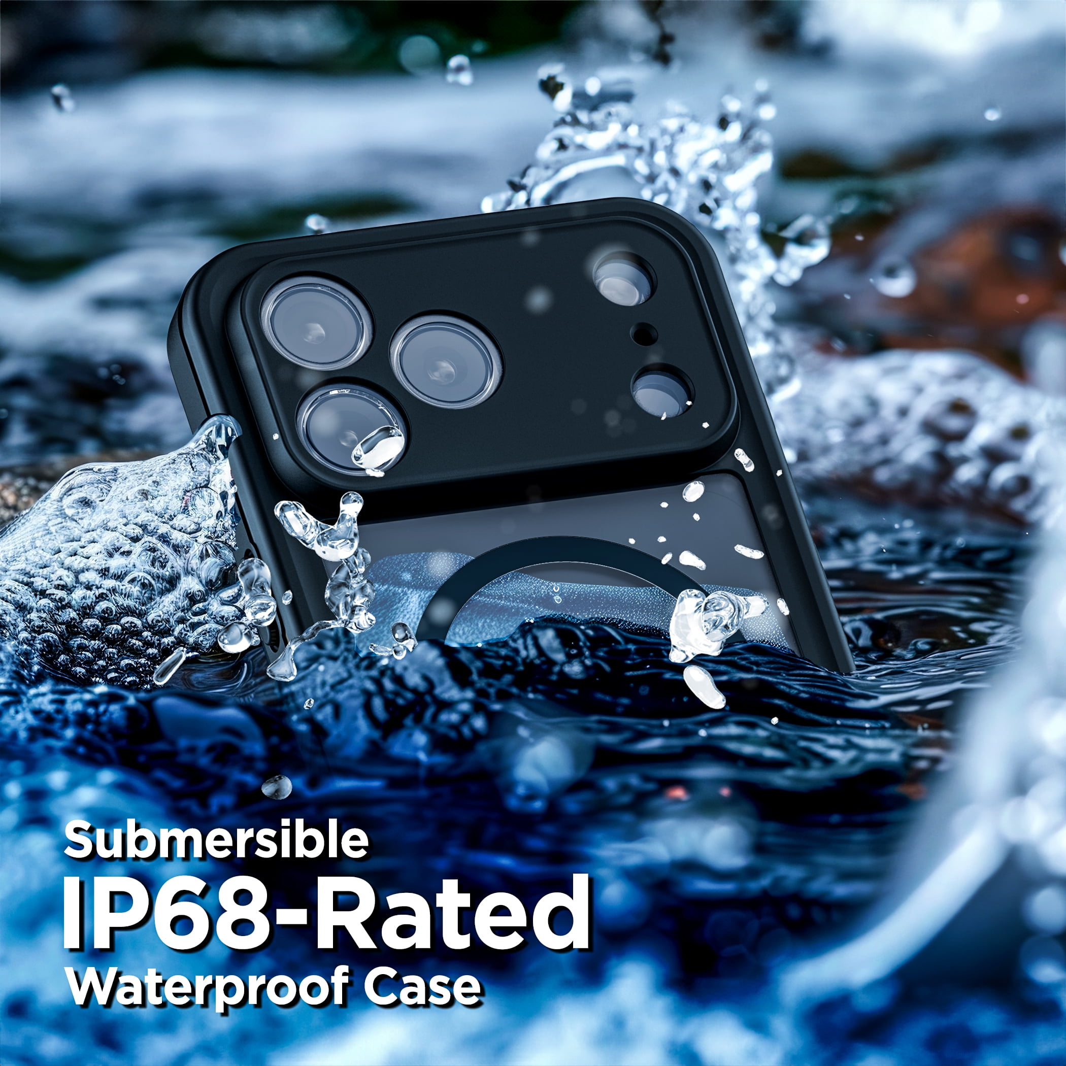 Encased for iPhone 17 Pro Waterproof Case with Camera Control Capture Button [IP-68] Full Body Protection with Built-in Screen Protector (Compatible with MagSafe)