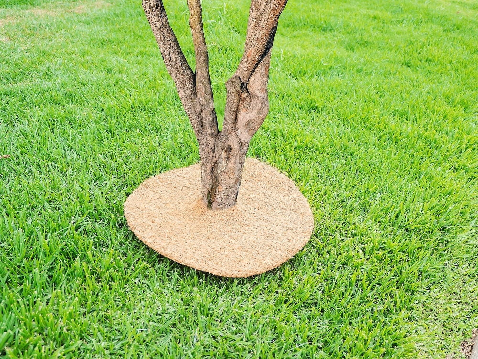 Envelor 10 pcs Coconut Fibers Mulch Ring  14 Inches Tree Protector Mat Coconut Mulch Cover Natural Coconut Fiber Weed Control Rings, Tree Ring Plant Cover for Indoor Outdoor Plants, Pot, Landscaping