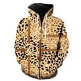 thumbnail image 3 of Fashion Sunflower Graphic Zipper Hoodie 3d Print Leopard Oversized Sweatshirts Men Spring Aututmn Long Sleeve Streetwear Hoodies, 3 of 6