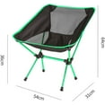 thumbnail image 2 of Kunova (TM) Green Color Aluminum Camping Chairs, Folding Backpacking Chair, Outdoor Chairs, Lawn Chairs Chaise Camping Pliante Portable Chair Chaise de Camping Chairs for Adults, 2 of 6