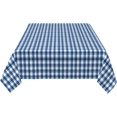 thumbnail image 6 of Rectangle Tablecloth 60x102 Inch, Blue Jeans Gingham Tablecloths Rectangular Breathable Table Covers Wipe Clean Table Cover for Dining Table, Buffet Parties and Camping, 6 of 8