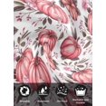 thumbnail image 7 of Pink Pumpkin Cloth Napkins Set of 8 Reusable Dinner Napkins, Thanksgiving Autumn Fall Leaf Flower Cocktail Napkin Washable Table Napkins for Wedding/Holiday Party/Baby Shower 20"x20", 7 of 7