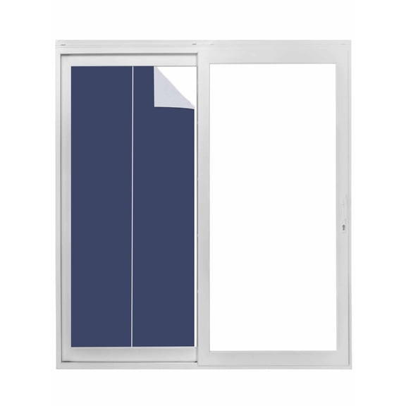 Pure Dark Blue Window Privacy Film, Simple Solid Color Static Cling UV Sun Blocking Tint Film Heat Control Windows Films for Bedroom Bathroom, Window Stickers 35.4"x78.7"