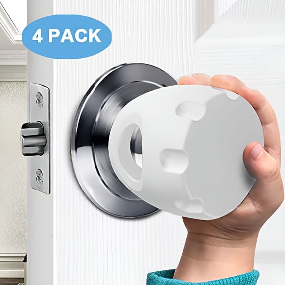 LAMIRO Proof Handle Knob Door Child Cover Doorknob Baby Safety Knob Door Tools & Home Improvement (White)