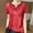 Red, variant on ATENAR T Shirts for Women Casual V Neck Womens Shirts Solid Color Tee Red XL