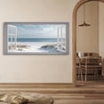 thumbnail image 6 of Ocean Beach Window Canvas Wall Art - Summer Coastal Seascape Picture Landscape Canvas Prints, Horizontal Tropical Sea Paintings Artwork for Home Decor, 6 of 7