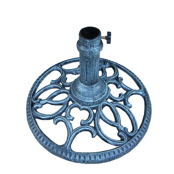 18" Round Verdi Gray Filigree Designed Cast Iron Patio ...