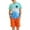 Sky Blue, variant on Toddler Boys Outfits Short Sleeve Cute Fashion Prints T Shirt Tops Shorts Sets Ensemble Garcon Size 4-5T
