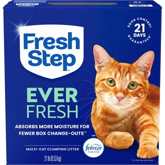 Fresh Step Ever Fresh Multi-Cat Clumping Cat Litter, Febreze Freshness Scent, 21 lb Box
