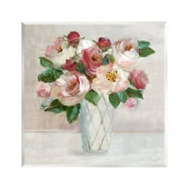 Stupell Industries Pink & Red Rose Bouquet Botanical & Floral Painting Unframed Art Print Wall Art, 12 x 12