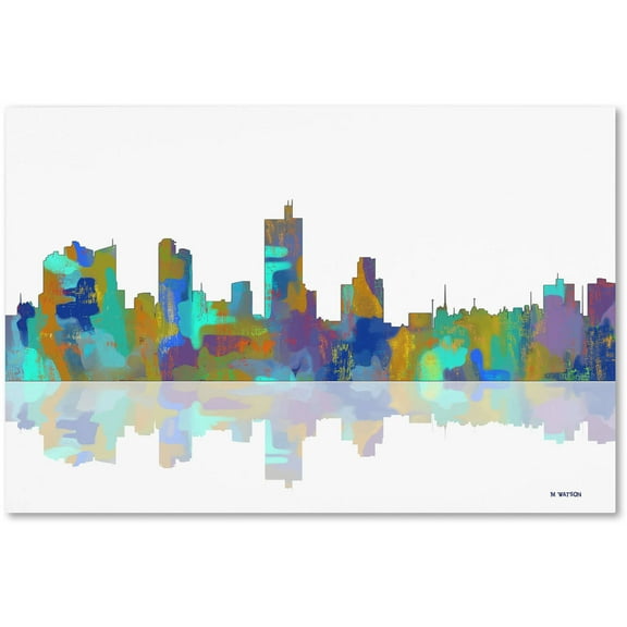 Trademark Fine Art "Fort Worth Texas Skyline" Canvas Art by Marlene Watson