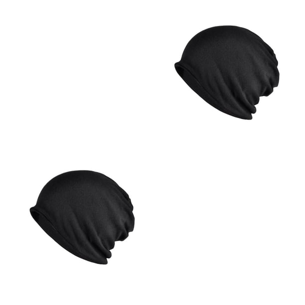 Naiovety Sombreros Otoño Invierno Skullies Gorros Chemo Caps Espesar Bonnet Tejido Deportes al aire libre Protección Equitación Ciclismo negro 2Conjunto