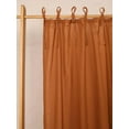 thumbnail image 5 of The Art Box Tie Top Linen Curtains Solid Rust 35w x 36l inch Curtains Living Room Bedroom Drapes Gauze Linen Blended Farmhouse Curtains Pack of 2, 5 of 7